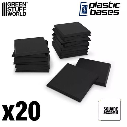 Green Stuff World Plastic Square Base 30mm - PACKx20 Slike