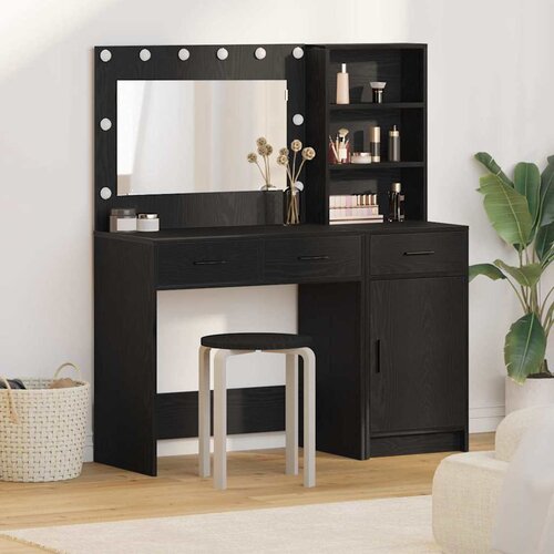  Toaletni stol 2 kom. Crna 78,5 x 41 x 135 cm Konstruirano drvo Slike