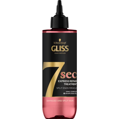 Gliss 7 sec regeneracijska nega za zelo poškodovane lase z razcepljenimi konicami 200 ml