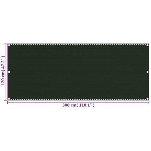  zastor tamnozeleni 120 x 300 cm HDPE Slike