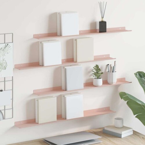  Polica na zidu s policom Zidne 4 pcs Ružičasta 80 x 9 x 2 5 cm - Ružičasta 80 x 9 cm 4 Cijene