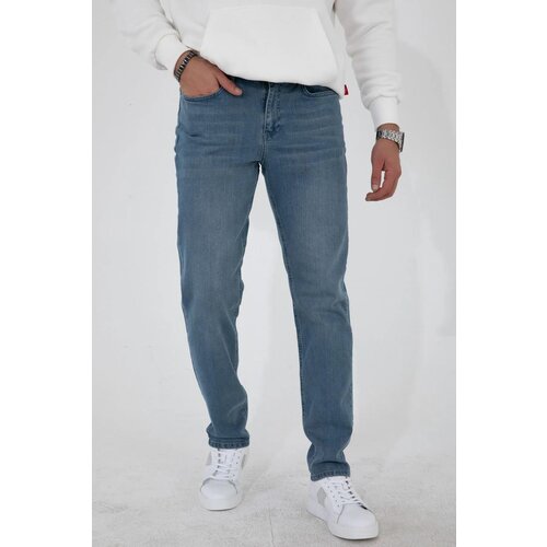 Dewberry 23648 Regular Fit Stretchy Hlt Denim Mens Jeans-BLUE Slike