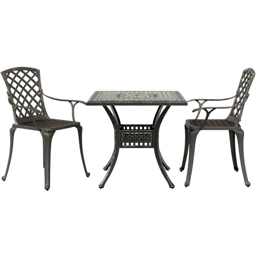  3-dijelni bistro set brončani od lijevanog aluminija Slike