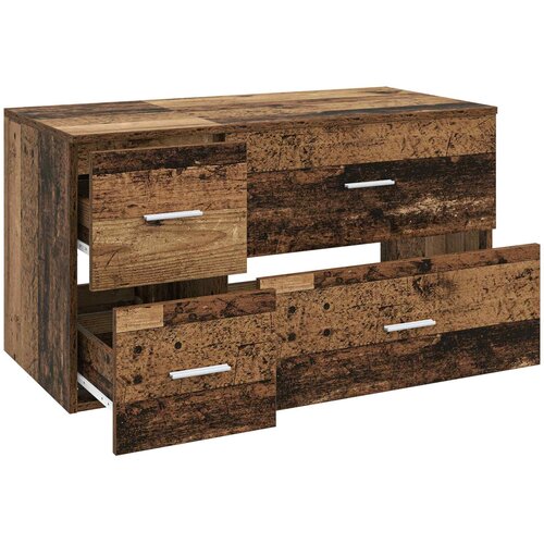 Set namje&amp;scaron;taja za kupaonicu 2 kom. Staro drvo Konstruirano drvo Smeđa 62,5 x 44,5 x 50 cm Slike