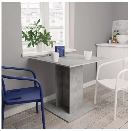  Jedilna miza betonsko siva 80x80x75 cm iverna plošča