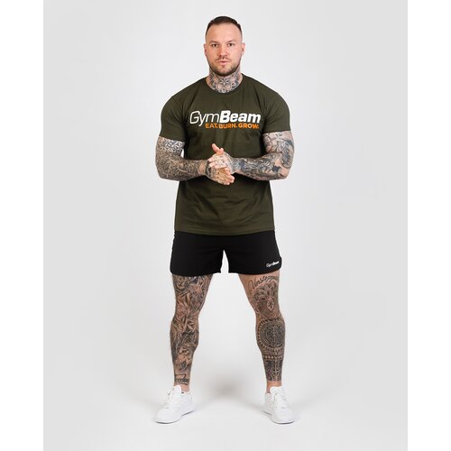 GymBeam Mu&amp;scaron;ka majica Grow Military Green Slike