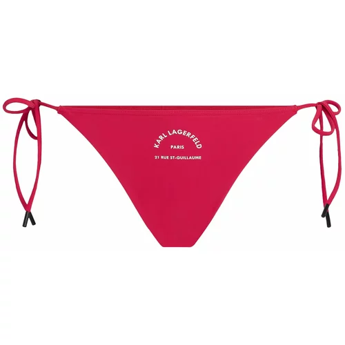 Karl Lagerfeld Bikini hlačke 'Rue St-Guillaume' rdeča / bela
