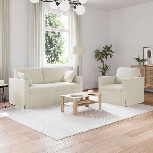 SOFA 2 pcs Krema 158 x 78 x 80 cm Baršun Cene