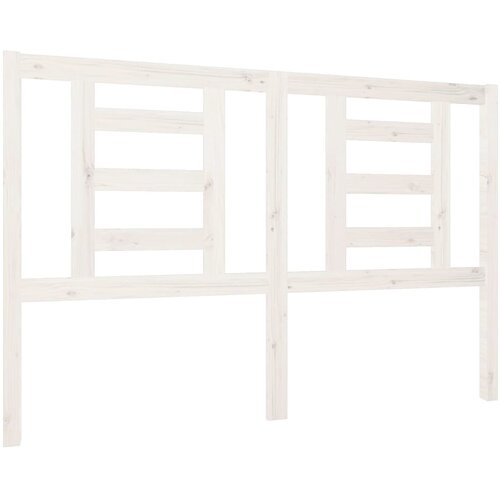 Maison Chic posteljno vzglavje - vzglavna omarica - nočna omarica belo 146x4x100 cm trdna borovina, (21706183) Slike