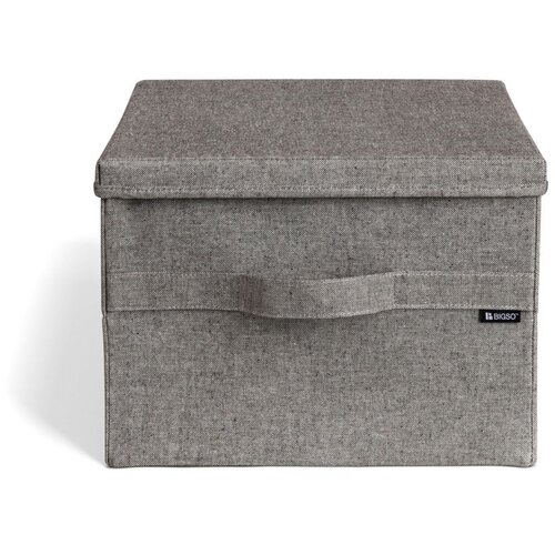 Bigso Siva tekstilna kutija za pohranu s poklopcem 36x46x25 cm Soft Storage Large &ndash; Cijene