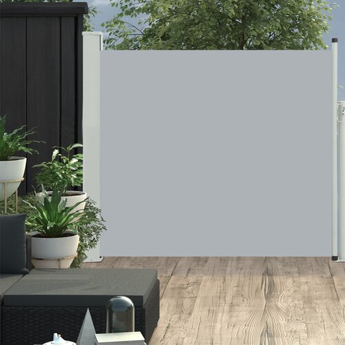 VidaXL Zložljiva stranska tenda za teraso 100x300 cm siva, (20609781) Slike