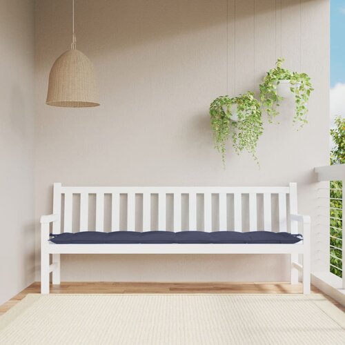 VidaXL Blazina za vrtno klop mornarsko modra 200x50x7cm oxford tkanina Slike