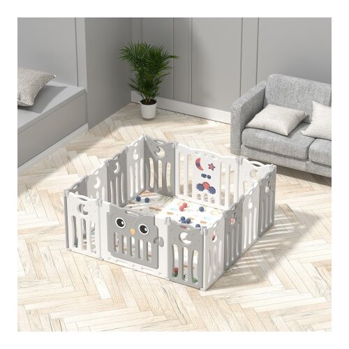 Feelkids Sklopiva ogradica bilo koje boje + Premijum tepih od pene Duck&Bear 150*180 cm ( 13821 ) Slike