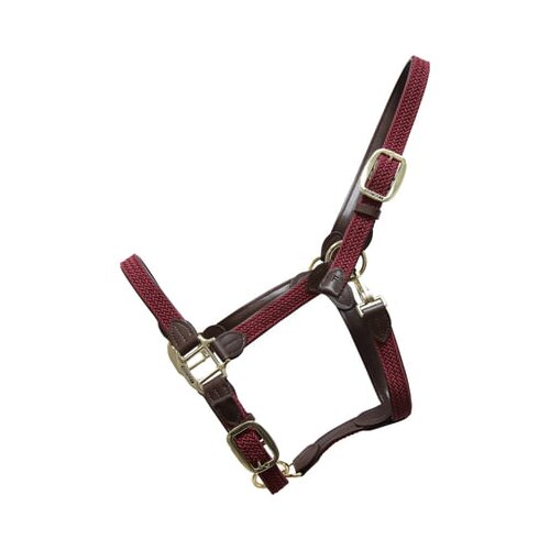 Kentucky Horsewear Pletena najlonska oglavka, bordo - WB Cene