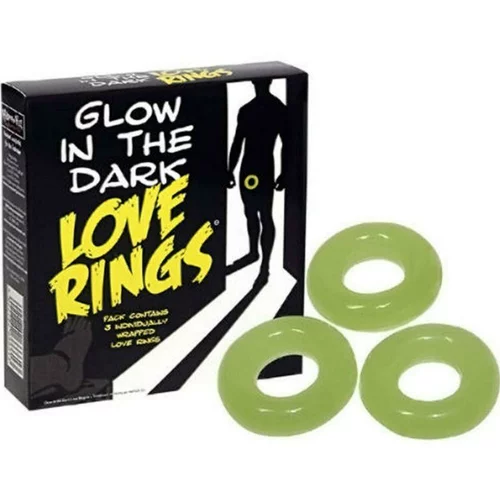 Intex Love Rings - set prstenova za penis koji svijetle u mraku (3 dijela)
