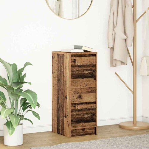 vidaXL Komoda boja starog drva 29,5x34x76 cm konstruiranog drva Cijene