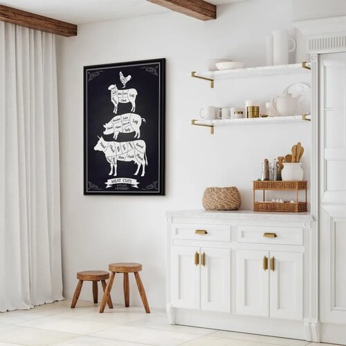  Slika - Kitchen Essential (1 Part) Vertical 80x120 U crnom drvenom okviru Slike