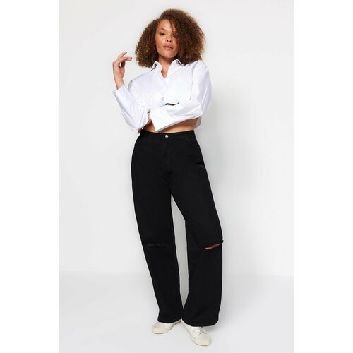 Trendyol Curve Plus Size Jeans - Black - Wide leg Slike