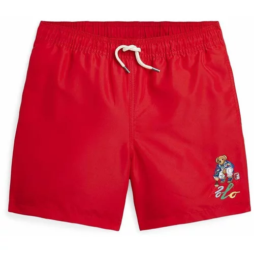 Polo Ralph Lauren Otroške kopalne kratke hlače rdeča barva