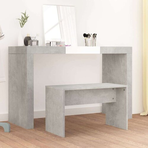  Toaletni stolac siva boja betona 70x35x45 cm konstruirano drvo Cijene