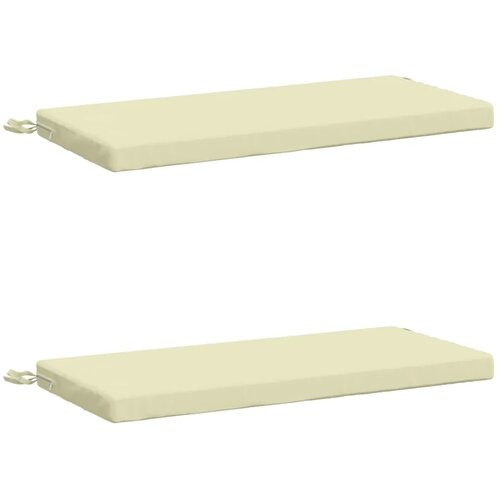  Jastučići za klupe - 2 dijela SOEST 2 kom. 100% poliester Krem - Krem 80 x 40 x 5 cm Poliester Slike