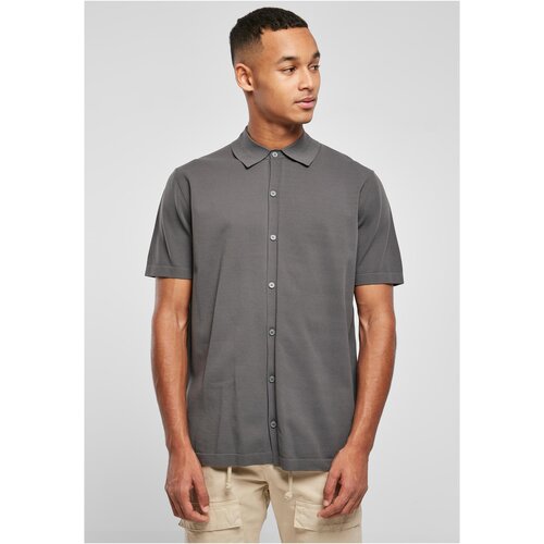 Urban Classics Plus Size Knitted shirt darkshadow Cene