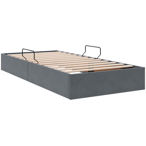  Otomanski krevet s pohranom Tamnosiva 100 x 200 cm Bar&amp;scaron;un Slike