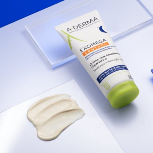 A-derma Exomega Control Repairing Emollient Night Cream nočna regeneracijska krema 200 ml Cene