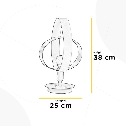  ONLI - Stona lampa SERENA 1xE14/6W/230V bela 38 cm Slike