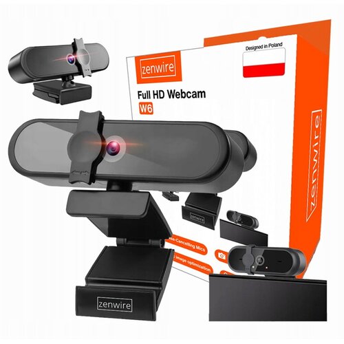 Zenwire W6 spletna kamera Full HD 1080p USB 3.0 z dvojnim mikrofonom, samodejnim ostrenjem in pokrovčkom za zasebnost, (5000195845) Cene
