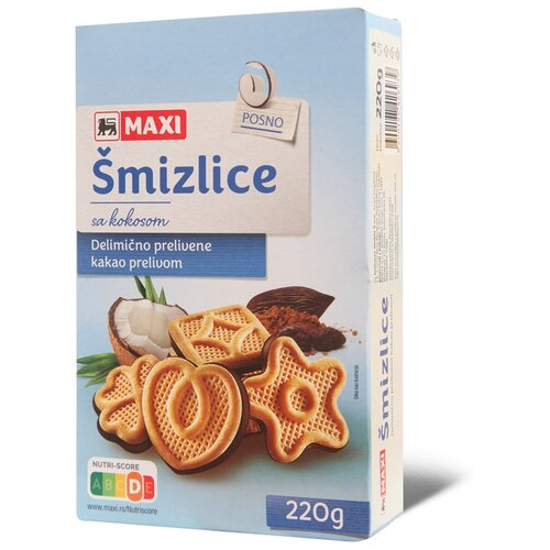 Maxi Smizlice sa kokosom 220g Cene