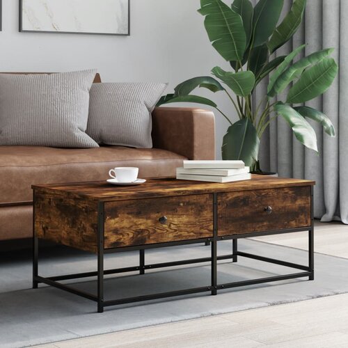 VidaXL Stolić za kavu boja hrasta 100 x 51 x 40 cm konstruirano drvo Slike