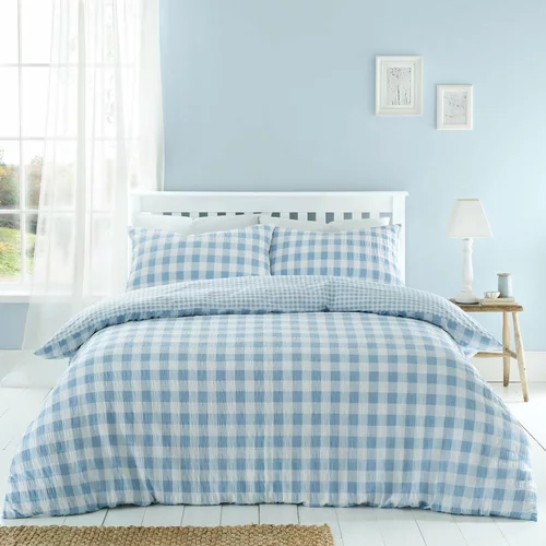 Catherine Lansfield Modra posteljnina za zakonsko posteljo 200x200 cm –