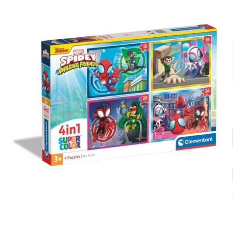 Clementoni puzzle spajdi i njegovi neverovatni prijatelji 4 u 1 ( CL21528 ) Cene