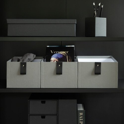 Bigso Sive kartonaste &amp;scaron;katle za shranjevanje v kompletu 3 ks 20,5x29,5x14,5 cm Aston Paper Laminate &amp;ndash; Slike