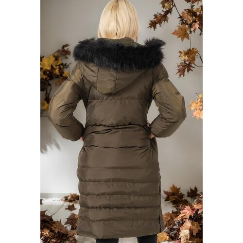 Dewberry Z6740 WOMEN'S COAT-PLAIN KHAKI Cene