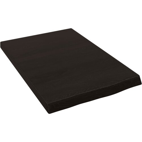 Maison Chic Stenska polica - Viseča Polica temno rjava 40x60x(2-4) cm trdna hrastovina, (21784690) Slike