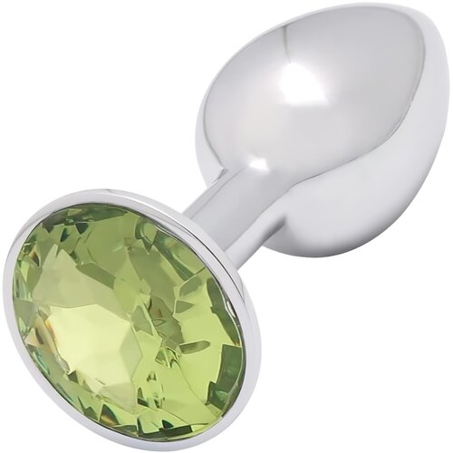 Sunfo - metalni analni plug s limeta draguljem (srebro) Slike