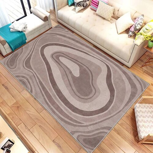  tepih 180x120cm sa gumenom podlogom godovi braon &amp;ndash; TG-1186 Slike