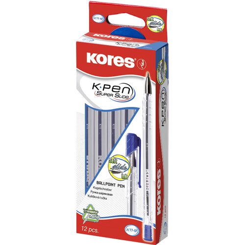 Kores kemični svinčnik za enkratno uporabo K-PEN Super Slide K11, moder, (21656148) Slike