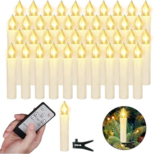 ZIYOUDOLI 40x LED sveča za božično drevo z daljincem Cene