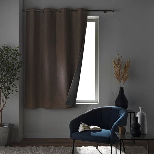 Douceur d int&amp;eacute;rieur Smeđa zatamnjujuća zavjesa 140x180 cm Crepuscule &amp;ndash; Slike