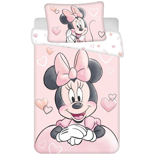 Jerry Fabrics Bombažna otroška posteljnina za otroško posteljico 100x135 cm Minnie – Cene