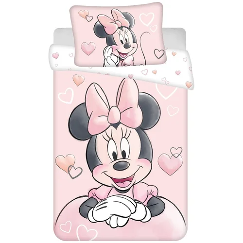 Jerry Fabrics Bombažna otroška posteljnina za otroško posteljico 100x135 cm Minnie –