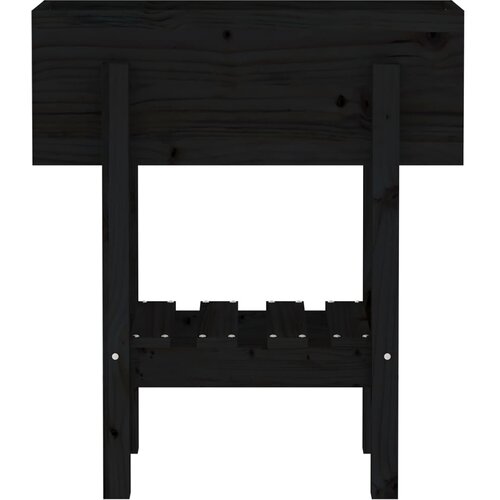 Vrtna sadilica crna 62 x 30 x 69 cm od masivne borovine Slike