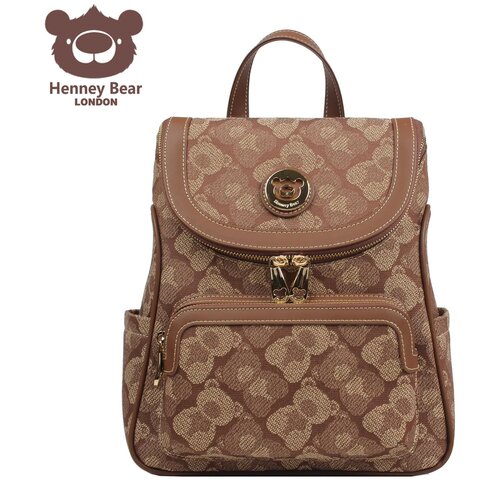 Henny Bear Ranac H-1138 shadow bear brown 25.5x12x29 Slike