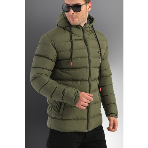 D1fference Men's Khaki Inflatable Jacket With lining, Waterproof And Windproof. Slike