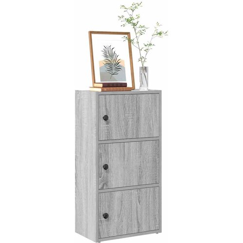 Furnova Knjižna omara siva sonoma 40x24x77 cm inženirski les, (21950958) Cene