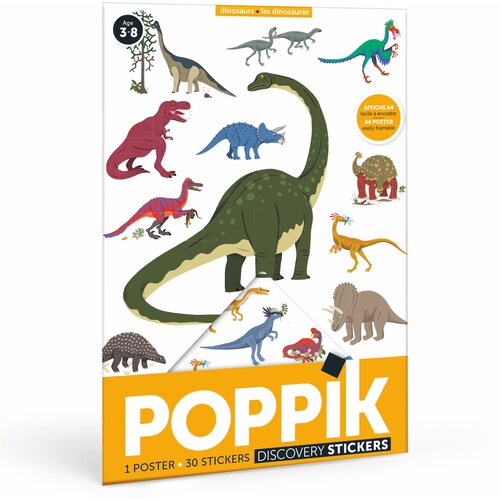 Poppik Edukativni poster s nalepnicama Mini otkrića Dinosaurusi Cene