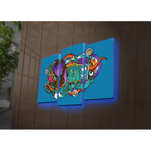 Wallity Set slika sa LED rasvjetom 3PATDACT-25, 3 dijela Cene